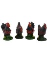 Set of 4 resin hens 2.5-3 cm