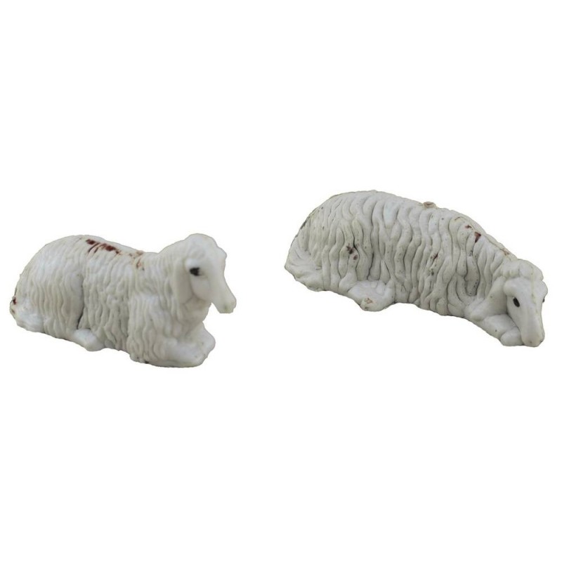 Set of two sitting sheep for statues h 8-10 cm