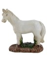 White resin horse 4.6 cm with base