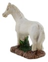 Cavallo bianco in resina cm 4,6 con base Mondo Presepi