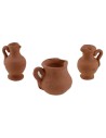 Set of 6 terracotta amphorae 2-2.5 cm h.