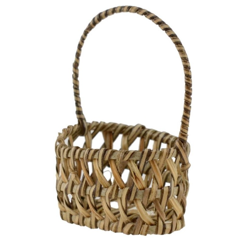 Wicker basket with handle 4.5x3.5x2.5 cm h.