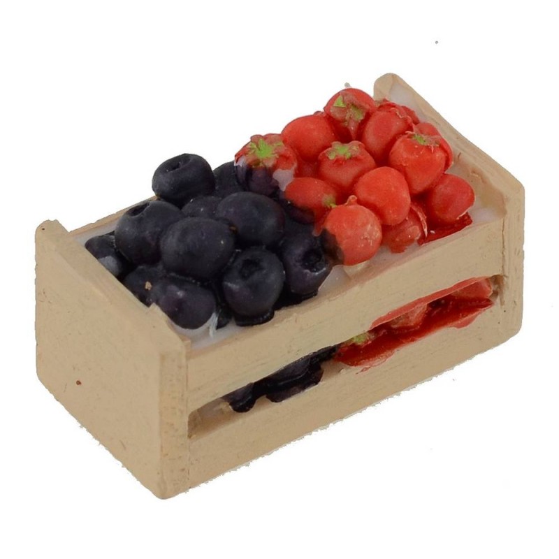 Resin box with blueberries cm 3,5x2x2 h.