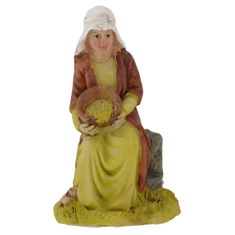 Resin peasant sitting 12 cm