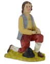 Kneeling Shepherd in resin 12 cm