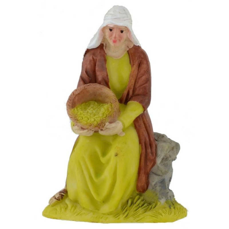 Resin peasant sitting 9 cm series