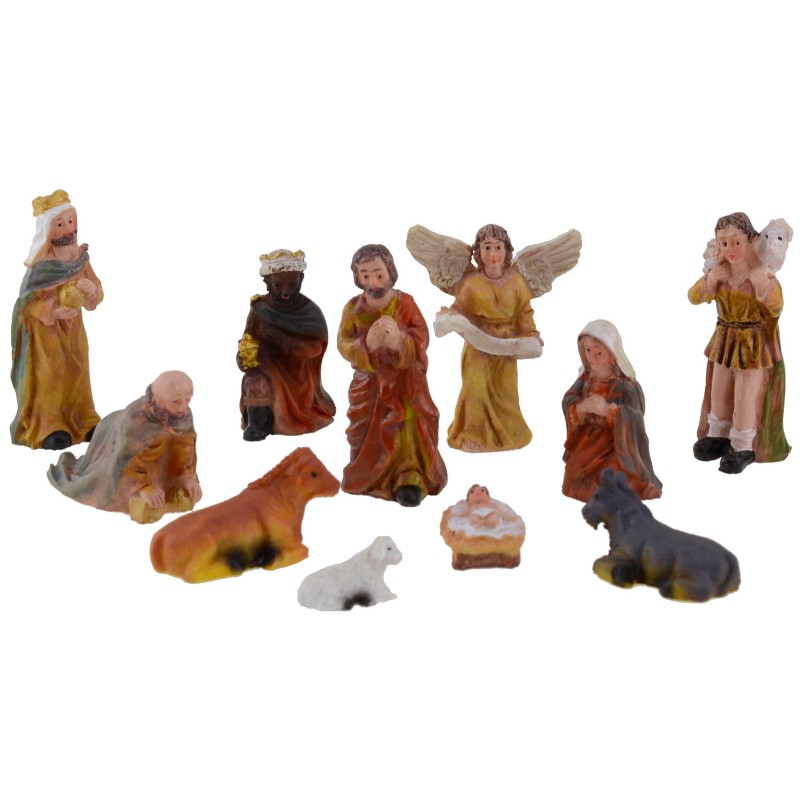 Conjunto Natividad 6 cm 11 figuras para belén Mundo