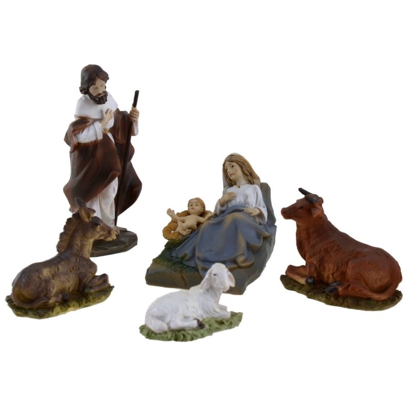 Set Natividad 10 cm 5 figuras para belén Mundo