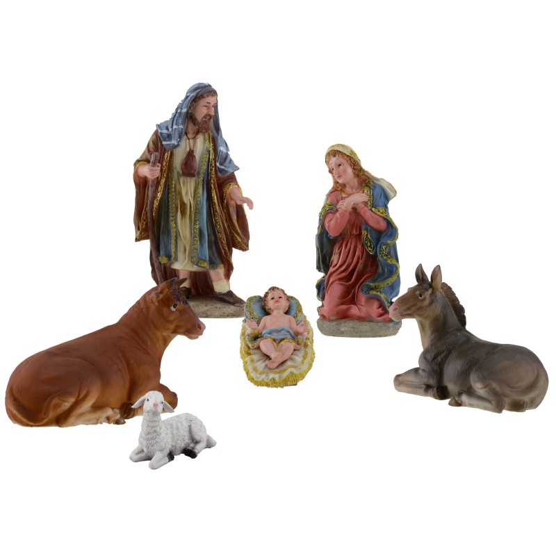 Natividad de 30 cm con 6 figuras para belén Mundo