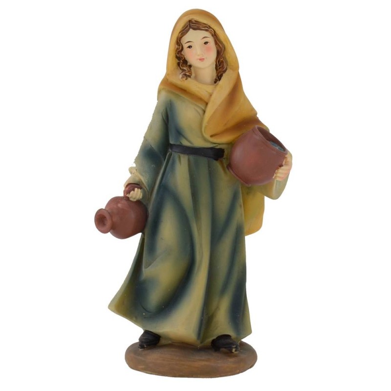 Woman with anfore in resin 15 cm