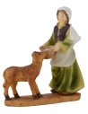 Woman who abbevera lamb in resin 15 cm