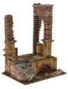 Rudere ancient temple cm 19,5x14, 5x25 h. for statues 10 cm