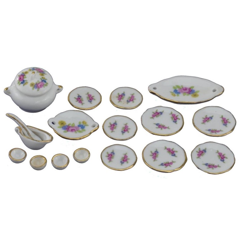 Juego de platos de porcelana de 17 piezas Mondo Presepi