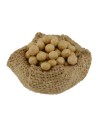 Basket jute with eggs cm 4,5 -miniature neapolitan nativity