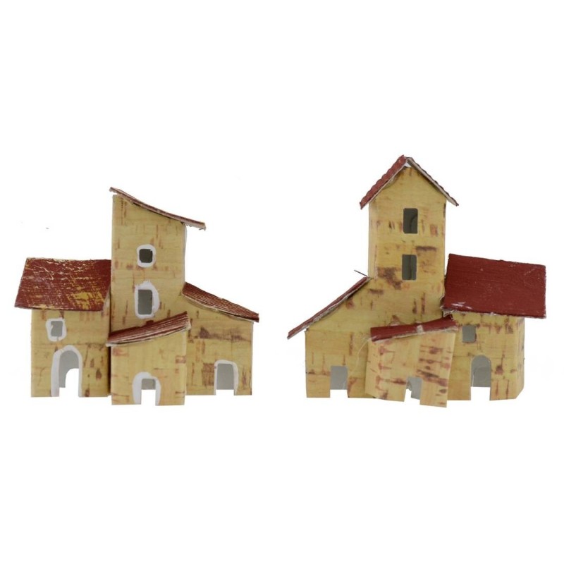 Conjunto de 2 casitas para belén de 7x3x8 cm h Mondo Presepi.