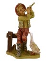 Maiden seated with flute in pvc lux series 12 cm