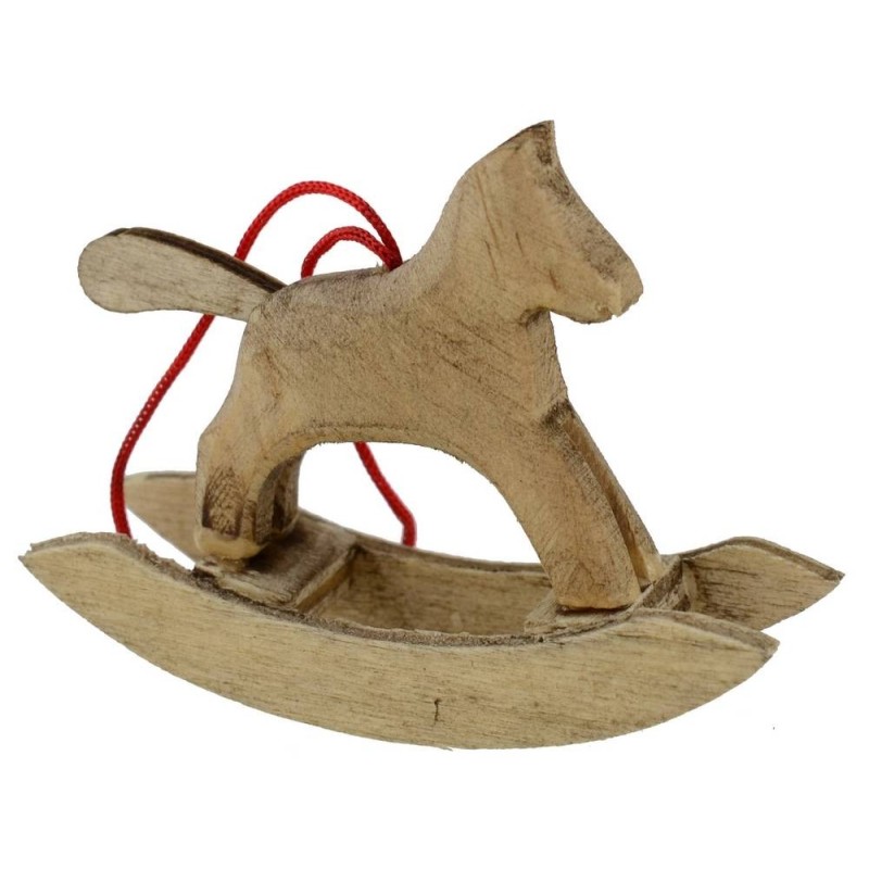 Caballo mecedora de madera cm 5,7x4,4 h Mundo