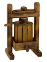 Torchio artigianale in legno 7,8x6,8x12,5 h Mondo Presepi