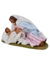 Natividad con Madonna y Niño acostados 10 cm Mundo Belenes