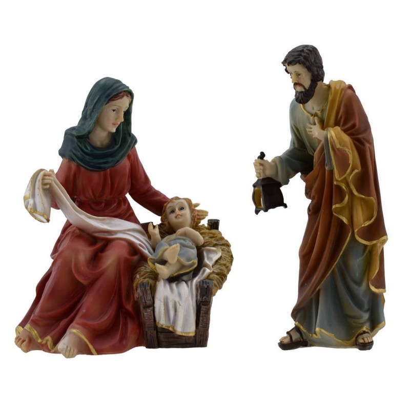 Natività in resina 15 cm presepe Mondo Presepi