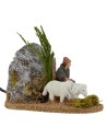Pastor and sheep with double movement series 10 cm Landi