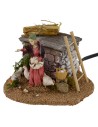 Peasant and hen with double movement series 10 cm Landi presepe
