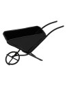 Wheelbarrow in black metal for statues 10 cm