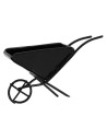 Wheelbarrow in black metal for statues 10 cm