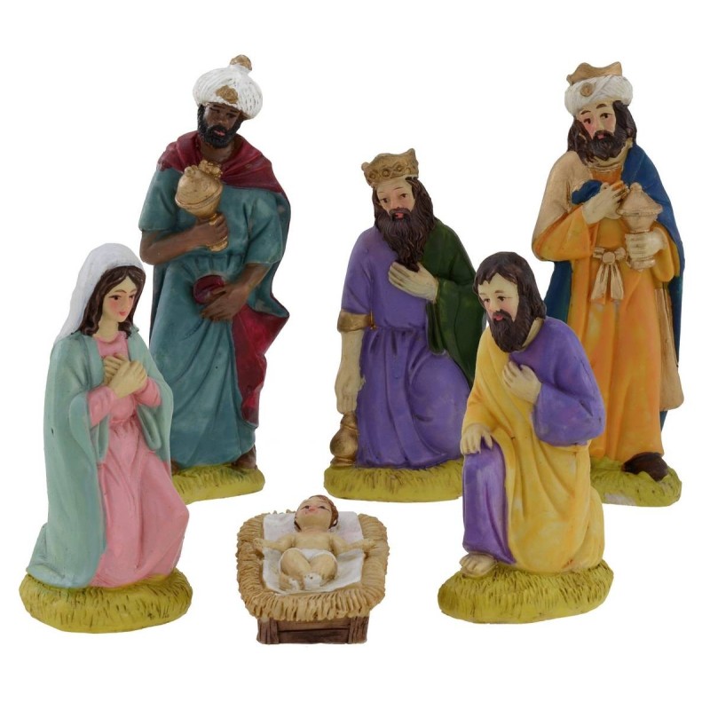 Set Natividad 12 cm 6 figuras para belén Mundo