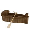 Wooden boat with remi cm 16X8,5X4, 2 h