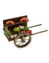 Carrito con fruta y verdura para pesebre cm 7x14x8,3 h Mundo