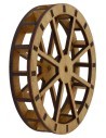 Water mill wheel in wood ø 24 cm