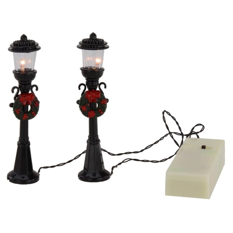 Set of two raspberries for Presepe with light to batteries cm