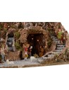 Full presepe of statues Landi cm 52x55x48 h with waterfall