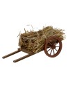 Wagon with straw beams cm 13x7x6, 5 h