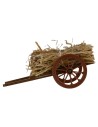 Wagon with straw beams cm 13x7x6, 5 h