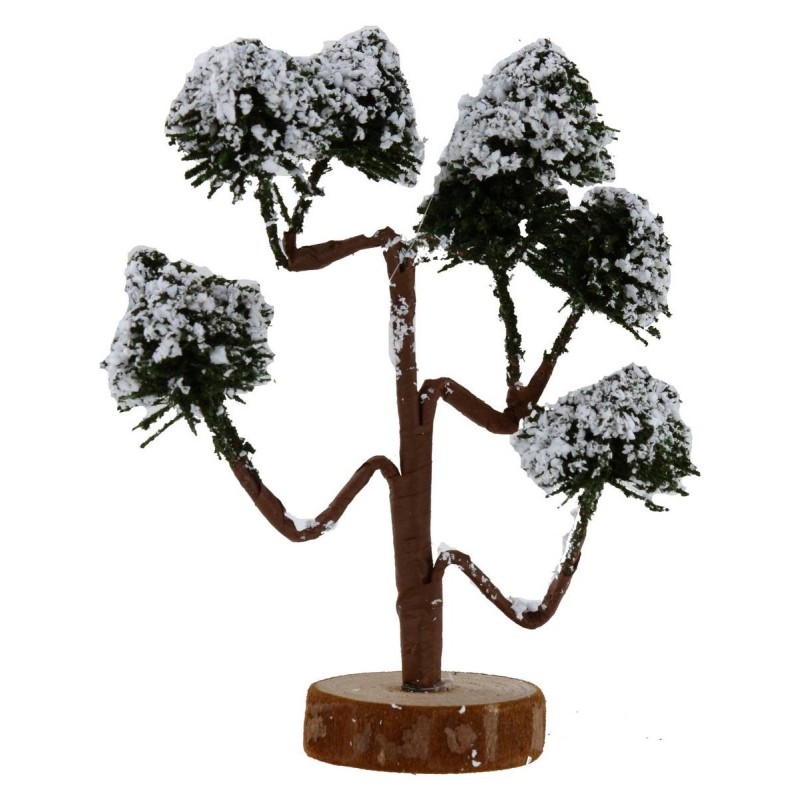 Árbol con copa nevada h. 13 cm Mundo Pesebres