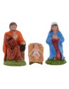 Natività 3 pezzi in resina serie 6 cm per Presepe Mondo Presepi