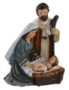 Nativity in single block in resin cm 8x6 series 12 cm for