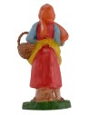 Peasant with goose and cesta of 10 cm series eggs in pvc