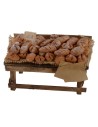 Wooden bench with bread cm 9x6, 5x4, 5 h for statues from 10-12