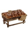 Wooden bench with bread cm 9x6, 5x4, 5 h for statues from 10-12