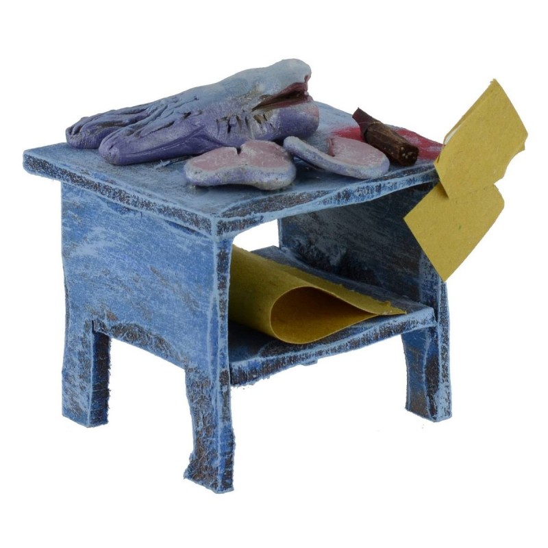 Wooden bench with fish cm 6,5x5, 5x7 h for statues from 12 cm