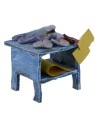 Wooden bench with fish cm 6,5x5, 5x7 h for statues from 12 cm