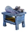 Wooden bench with fish cm 3,5x3x4 h for statues from 6 cm