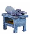 Wooden bench with fish cm 3,5x3x4 h for statues from 6 cm