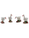 Set of 4 resin geese 4-5 cm