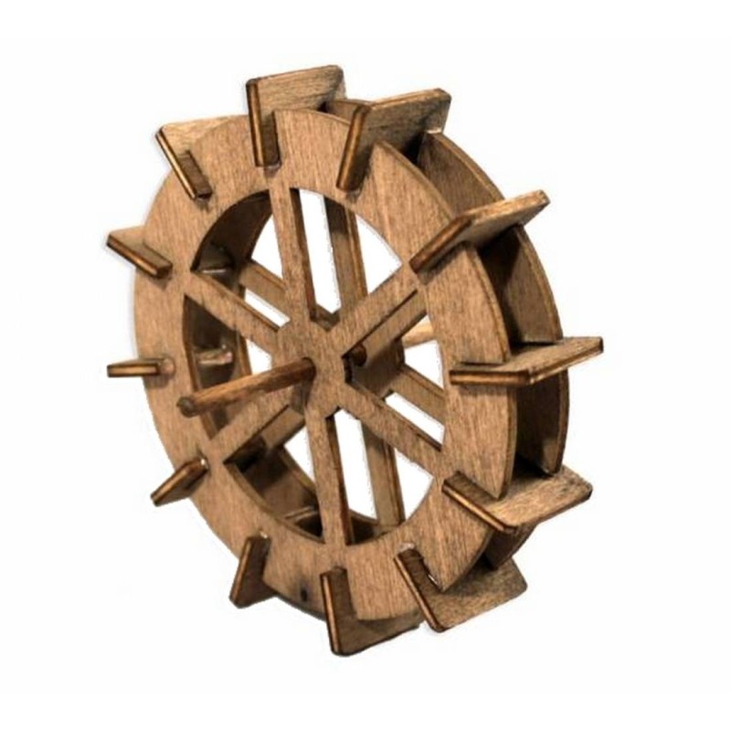 Rotate wooden water mill ø 15 cm for presepe made by you