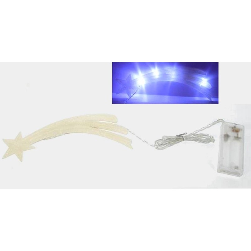 Star comet 19 cm presepe with cold light-led tremolating light