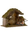 Hut with fountain functioning cm 36x16, 5x24, 5 h for Nativity